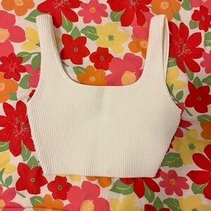 Aritzia BABATON Sculpt Knit tank in white